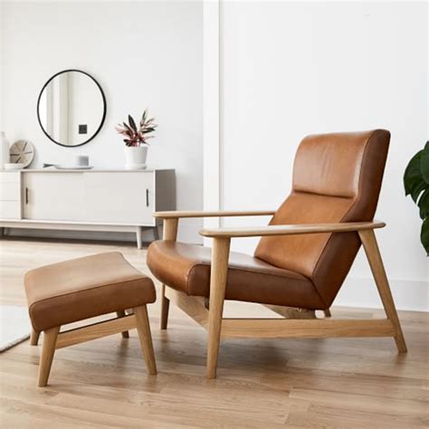 Get Chic with the Mid-Century High-Back Leather Chair - Shop Now!